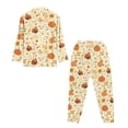 thumbnail image 5 of DISNIMO Rooster Pumpkin Printed Women's Pajamas Set Casual Button Down Nightwear Pj Sets Halloween Loungewear Long Sleeve Sleepwear with Long Pants, (Available in Plus Size), 5 of 6