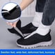 thumbnail image 3 of Zapatos Ortopédicos Sin Cordones Anchos para Hombres Diabéticos Pies Hinchados, 3 of 9