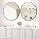 thumbnail image 5 of 18 - pulgada round wall - mounted mirror con negra metal frame: hd, eco - friendly, perfect para entrada, bathroom, y dormitorio decor, 5 of 7