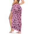 thumbnail image 2 of Uourmeti Beach Cover Ups for Women Leopard Stripes Chiffon Scarf Blouse for Swimwear Bathing Suit Swimsuit Scarf, 2 of 7
