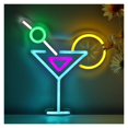 thumbnail image 1 of Jugo De Cocktaisl Con Letrero De Neón De Limón Para Habitación Fiesta Hogar Pub Club Decoración De Pared Iluminada Con Alimentación USB, 24.6cm×27.2cm, 1 of 4