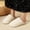 White, variant on Womens Comfy House Slippers Winter Trendy cUTE Solid Color Warm Flat Closed Toe Cotton Slipper for Indoor and Outdoor White 7.5