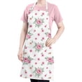 thumbnail image 5 of Pioneer Flower Floral Print Pattern Apron for Women and Men, Cotton Linen Waterproof with Pockets, Adjustable, 33x27 Inch for Kitchen, Gardening, BBQ, Salon, 5 of 6