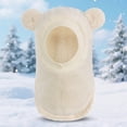 thumbnail image 2 of Wxirdrow Infant Toddler Beanie Kint Hat Baby Boys Girls /Winter Baby Warmth Adding CuteEared Hooded Windproof Hat Scarf Cap Beige,6-36 Months, 2 of 9