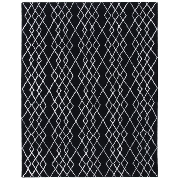 SAFAVIEH Metro Jenny Diamond Area Rug, Black/Ivory, 8' x 10'