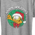 thumbnail image 3 of Garfield - Happy Holidays Wreath - Women's Short Sleeve Graphic T-Shirt, 3 of 5