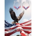 thumbnail image 6 of Dorunmo American Eagle Hoop Earrings for Women 925 Sterling Silver American Flag 4th of July Earrings Patriotic Independence Day Jewelry Gift, 6 of 6