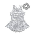 thumbnail image 3 of JanJean Girls Sparkle Dance Clothes for Jazz Latin Hip Hop Ballet Ballroom Dance Costume Backless White 8, 3 of 6