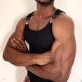 thumbnail image 3 of Mens Fashion Sleeveless Knitted Slim Crop Tops Hollow Tank T Shirt Muscle Vest, 3 of 6