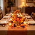 thumbnail image 6 of Artificial Pumpkin, Maple Leaf, Fall Floral Centerpiece with Metal Basket for Home Tabletop Decor and Thanksgiving Ornament, 6 of 6