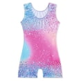 thumbnail image 3 of LRen Girls One Piece Swimsuit Quick Dry Stretch Athletic Romper Jumpsuit Tween Girls' Swimwear with Print Shorts 3-12Y, 3 of 5