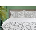thumbnail image 4 of Ambesonne Aubergine Duvet Cover Sets, Eggplants Illustration, 2-Queen, Charcoal Grey Coconut, 4 of 7