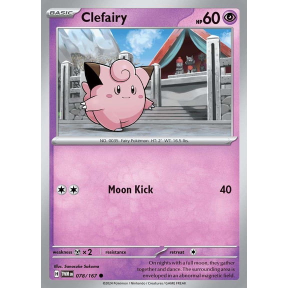 Pokemon Scarlet & Violet Twilight Masquerade Common Clefairy #78