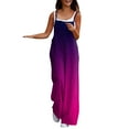thumbnail image 2 of Usmixi Jumpsuits for Women Dressy Fashion Loose Wide Leg Spaghetti Strap Long Jumpsuits Overalls with Pocket Summer Square Neck Sleeveless Gradient Print Maxi Formal Rompers Hot Pink s, 2 of 4