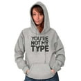 thumbnail image 3 of You're Not My Type Sassy Rejection Unisex Plus Fleece Graphic Hoodie Brisco Brands 5X, 3 of 5