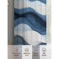 thumbnail image 6 of Abstract Mountain Sheer Curtains 108 Inches Long 2 Panels Watercolor White Navy Texture Nature Light Filtering Semi Sheer Window Curtains Drapes for Bedroom Living Room 52"x108", 6 of 7
