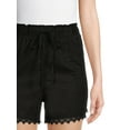 thumbnail image 4 of Time and Tru Women's Linen Blend Shorts, 4 of 5