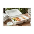 thumbnail image 5 of Pactiv Vented Microwavable Takeout Container 2-Compartment White 170/Carton, 5 of 6