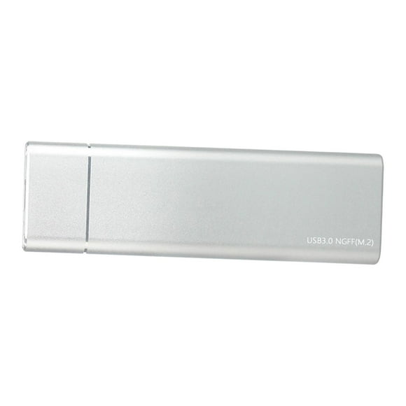 Carcasa adaptador lector M2 a USB 3.0 6Gbps con UASP Jinwen Plata Caja de disco duro
