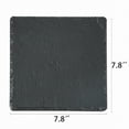 thumbnail image 4 of 8 Pack 4 x 4 Inch Gorgeous Black Slate Stone Coasters Bulk Square Slate Stone Cup Coaster for Drink Bar Kitchen Home, 4 of 6