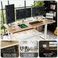 thumbnail image 3 of MAYEERTY 55*24" Oak Electric Standing Home Office Desk with Splice Board, Adjustable Height Sit-Stand Desk, 3 of 5