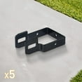 thumbnail image 2 of Fencer Wire Heavy Duty Garden Fence Bracket Set, 5 Pieces Metal Steel Connectors for Post and Panel Connection, Accessories of Metal Fencing Border, 2 of 9