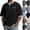 #03 Black, variant on Mens Casual Waffle Knit Shirts Quarter Zip Short Sleeve Tops Contrast Trim Loose Fit Light Outdoor Daily Tees,XXL,#03 Gray