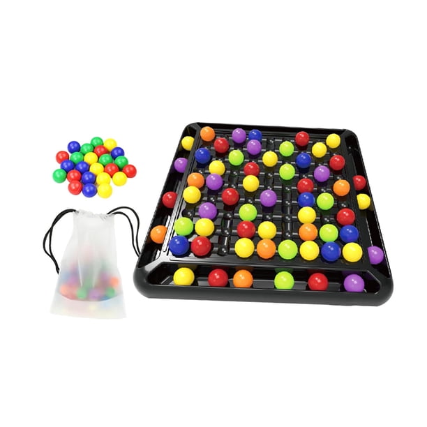 Juego de mesa con cuentas,Juego de mesa creativo con cuentas,juguete de eliminación colorido,Divertido juego de cuentas con tablero de clavijas Montessori,juguete para niños,Juego de 80 piezas