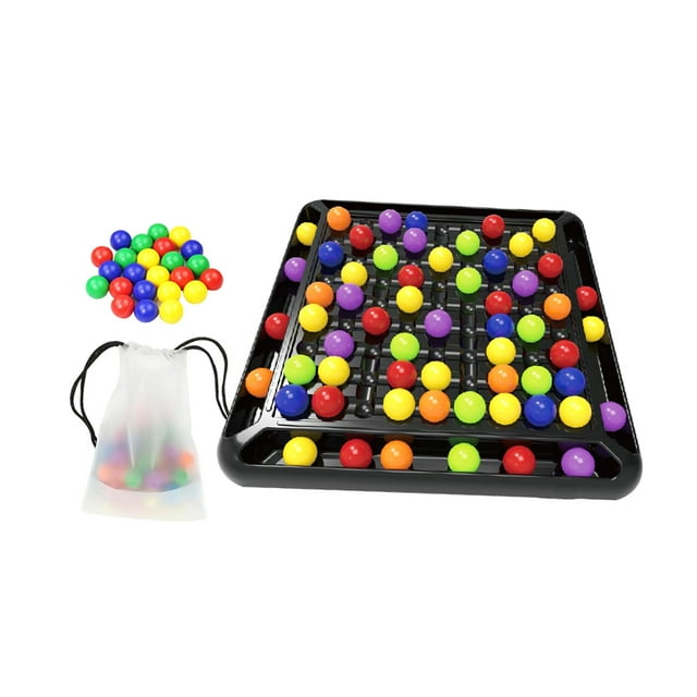 Lipstore Peg Board Beads Game Creative Rainbow Matching Game for Game Travel Children 80 pieces