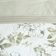 thumbnail image 3 of Chezmoi Collection Lily 7-Piece Floral Botanical Comforter Set King, Floral Embroidery Multicolor Taupe-Green Gray White Botanical Leaves Printed Microfiber Lightweight Bedding Set, 3 of 9