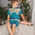 thumbnail image 4 of Balery Beach Conjunto de Pijama Infantil de Manga Corta con Estampado – Ropa de Dormir de Algodón Suave-Medium, 4 of 6