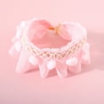 thumbnail image 3 of Collar de encaje para mascotas, colores brillantes, ajustable, estilo chinoiserie, para gatos pequeños, perros, rosa, talla M, 25-30 cm/9,8-11,8 pulgadas, 3 of 5