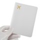 thumbnail image 3 of Ofertas Únicas 1 Pc Funda para Pasaporte con Patrón de Avión Estampado en Dorado Color Blanco, 3 of 5