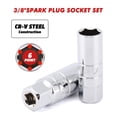 thumbnail image 6 of CASOMAN 8-Piece 3/8" Drive Spark Plug Socket Set, 6-Point with Extension Bar, Universal Joint & Gap Tool, CR-V Steel, 6 of 6