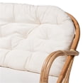thumbnail image 5 of Baxton Studio Aliane Modern Bohemian Natural Brown Antique Rattan Loveseat, 5 of 10
