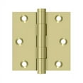 thumbnail image 2 of Deltana Square Hinge Unlacquered Bright Brass 3" DSB33-UNL, 2 of 2