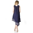 thumbnail image 2 of Sakkas Alexis Embroidered Long Sleeveless Floral Caftan Dress / Cover Up - Black - One Size, 2 of 5