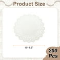 thumbnail image 2 of 200pcs Paper Doilies 14.5" Round Disposable Lace Paper Doilies Placemats White, 2 of 6