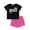 Black / pink, variant on wicked T-Shirt and Mesh Shorts Outfit Set Toddler to Big Kid