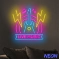 thumbnail image 5 of Handmadetneonsign Live Music Neon Sign, Electric Guitar Wall Art, Guitar Wall Decor, Music Led Light 73081, 5 of 5