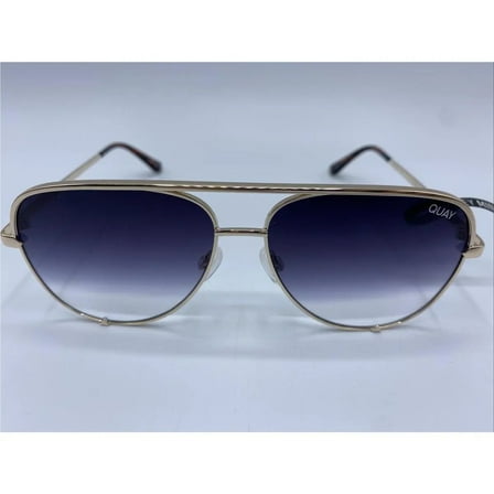 Quay Australia High Key Gold Fade Oversize Aviator Sunglasses 53mm 46783 Sunnies