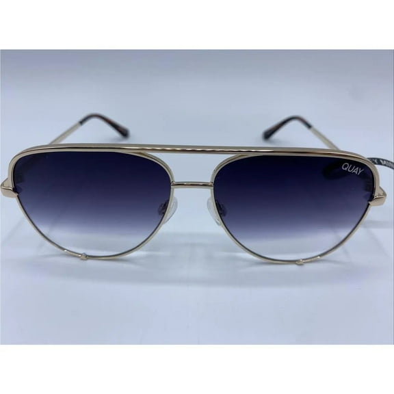 Quay Australia High Key Gold Fade Oversize Aviator Sunglasses 53mm 46783 Sunnies