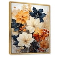 thumbnail image 2 of Designart "Palette Muted Leaves Autumn wall decor III" Floral & Botanical Floater Framed Canvas Wall Art, 2 of 7