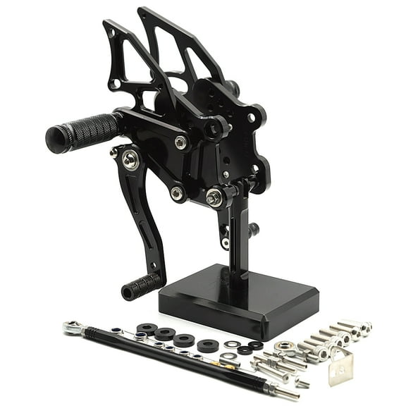 FXCNC CNC Billet Anodized Adjustable Motorcycle Rearset Foot Pegs Rear Set Footrests Compatible with NINJA 250 2013-2017, Z300 2015-2018, NINJA 300 EX300 2013-2018, Z250 2013-2016