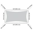 thumbnail image 6 of YeStarry 13x7Ft 97% UV Block Rectangle Sun Shade Sail Outdoor Patio Pool Garden Yard Lawn Carport Cover Net Awning Beige, 6 of 10