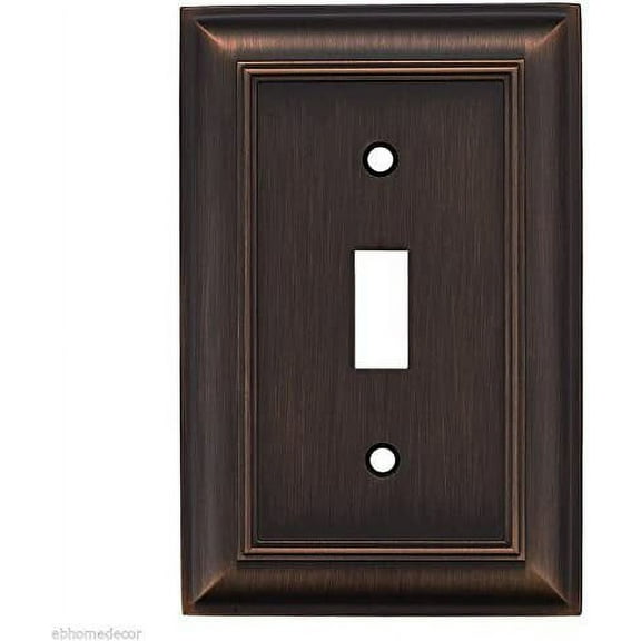 allen roth Cosgrove 1-Gang Oil-Rubbed Bronze Single Wall Plate Z1768T-EORB-N