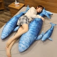 thumbnail image 1 of 55-130cm New Style Anime Blue Whale Plush Toys Big Fish Pillow Giant Marine Life Soft Stuffed Sea Animals Children Birthday Gift zhangmengya LED, 1 of 2