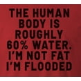 thumbnail image 2 of 9 Crowns Tees Human Body is Roughly Water Graphic T-Shirt (Unisex Red, Small), 2 of 3