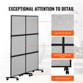 thumbnail image 6 of VEVOR Office Divider, 2 Panel Office Partition, Freestanding Office Divider Wall Partition & Privacy Divider Reduce Noise and Room Separation, Light Grey, 6 of 9