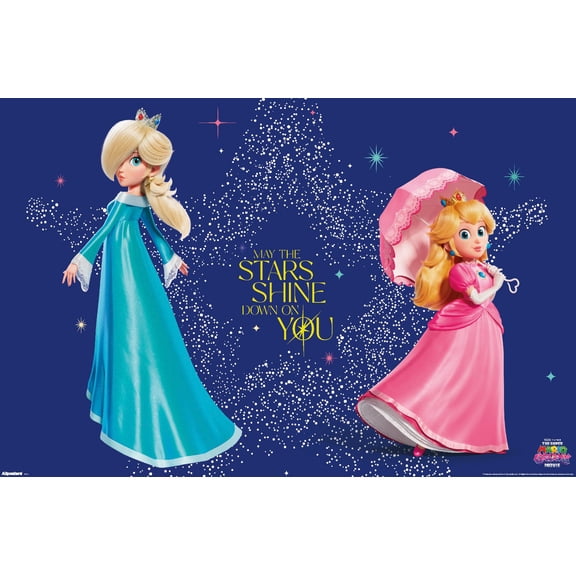 Nintendo The Super Mario Galaxy Movie (2026) - Peach & Rosalina Stars Wall Poster, 22.375" x 34"